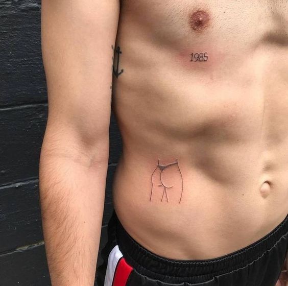 V-Line Tattoos Ideas for Men