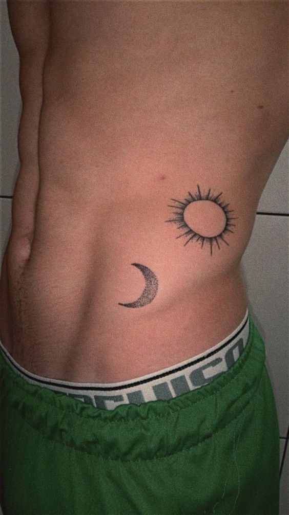 V-Line Tattoos Ideas for Men